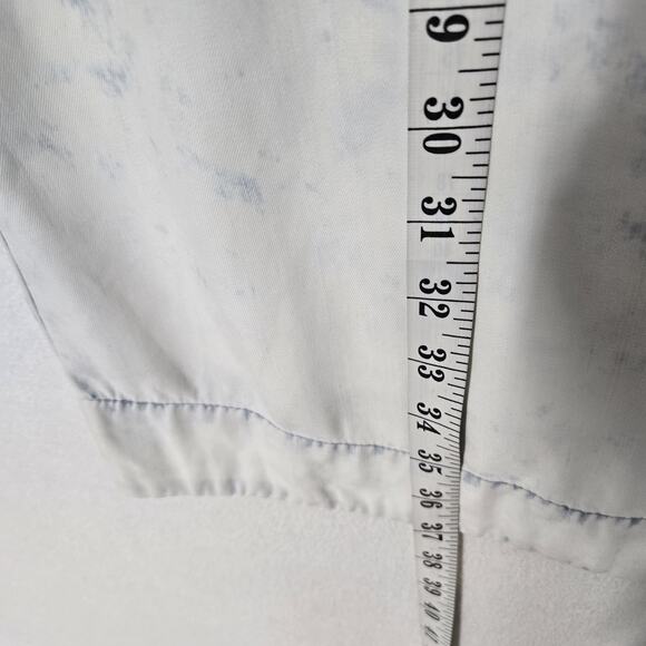 Anthro Holding Horses Dress XS Acid Wash Chambray Ruffle One Shoulder Tie Dye - Picture 10 of 11